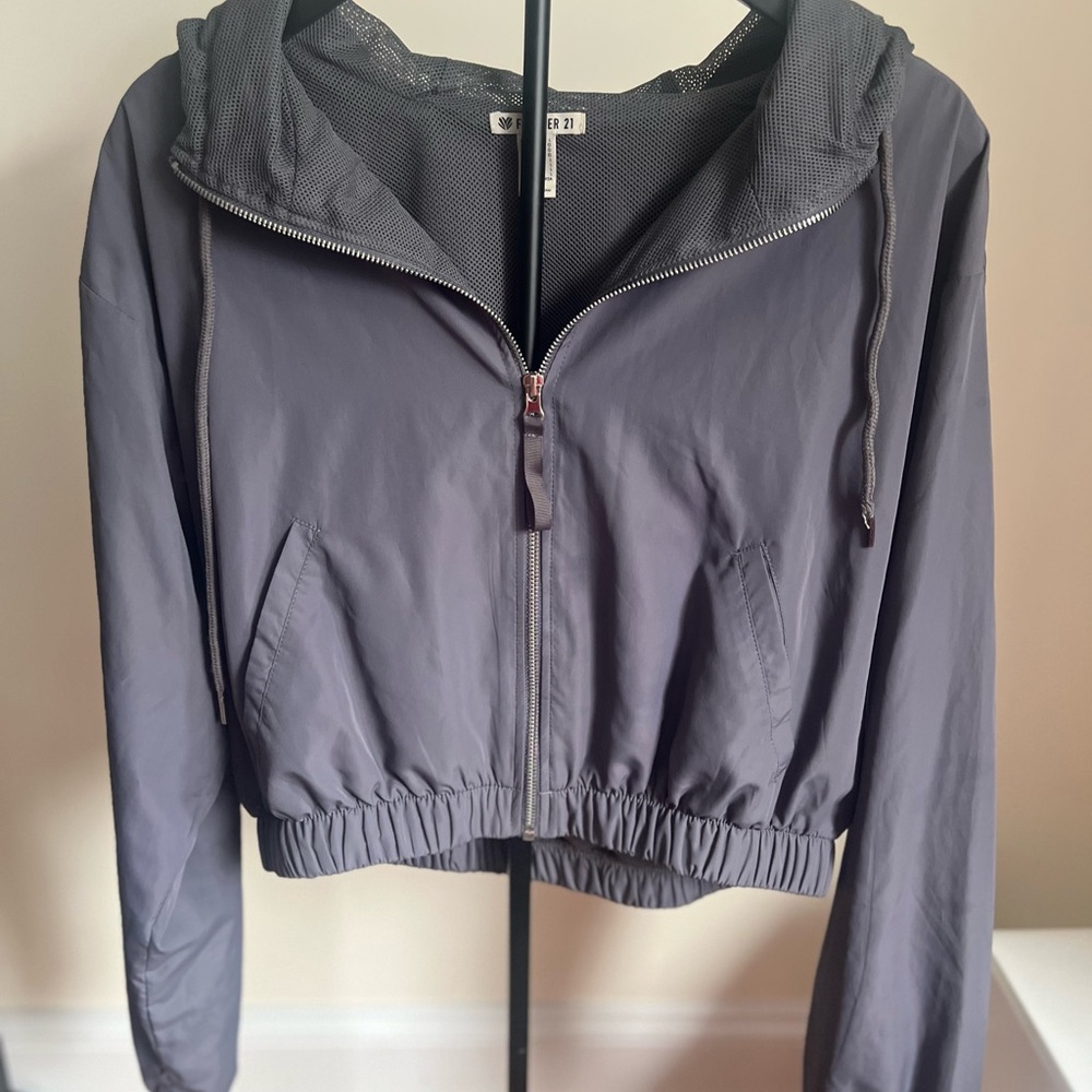 Forever 21 Charcoal Bomber Jacket